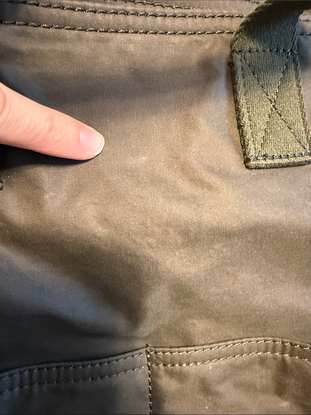 Madewell Olive Canvas Tote with Leather Logo Patch - Picture 5 of 8